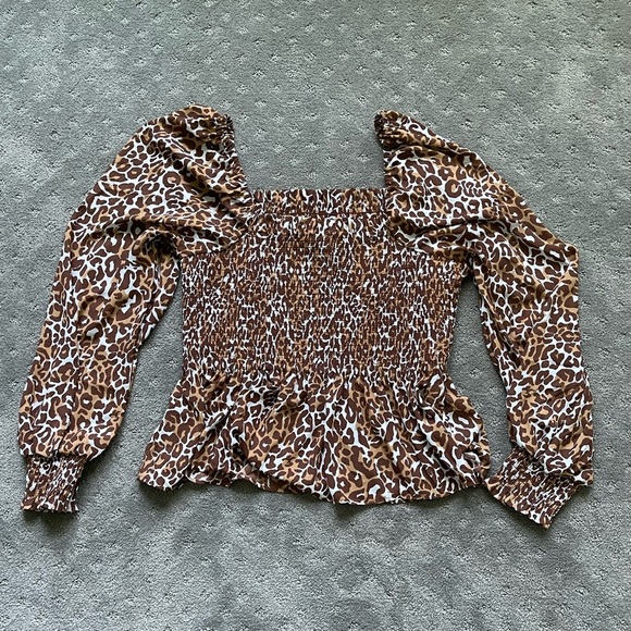 Lilly Pulitzer Brown Leopard Print Top - Picture 4 of 4